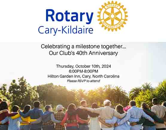 Anniversary of the Cary-Kildaire Rotary Club